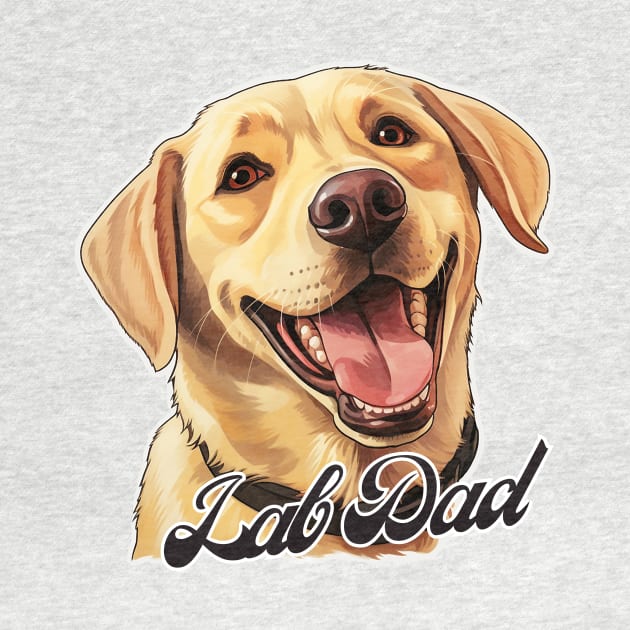 Yellow Lab Dad Dad T-Shirt - Dog Lover Gift, Pet Parent Apparel by Baydream